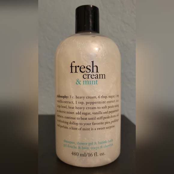 Philosophy- Fresh Cream & Mint Shampoo, shower gel & bubble bath *new* - Picture 2 of 7